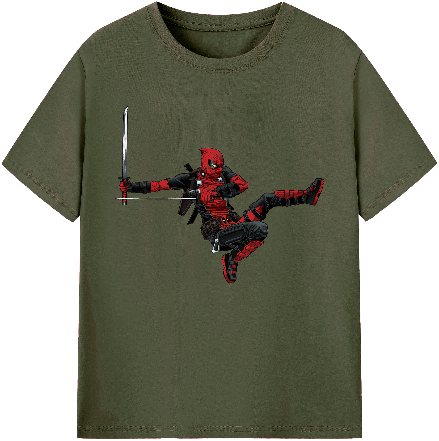 （画像用） Deadpool デッドプール 綿100％ メンズ半袖Tシャツ｜肌触りやわらか＆通気性